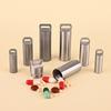 Small Keychain Pills Holder Small Watertight Stainless Steel Case For Organizing Camping Gear And Emergency Tool