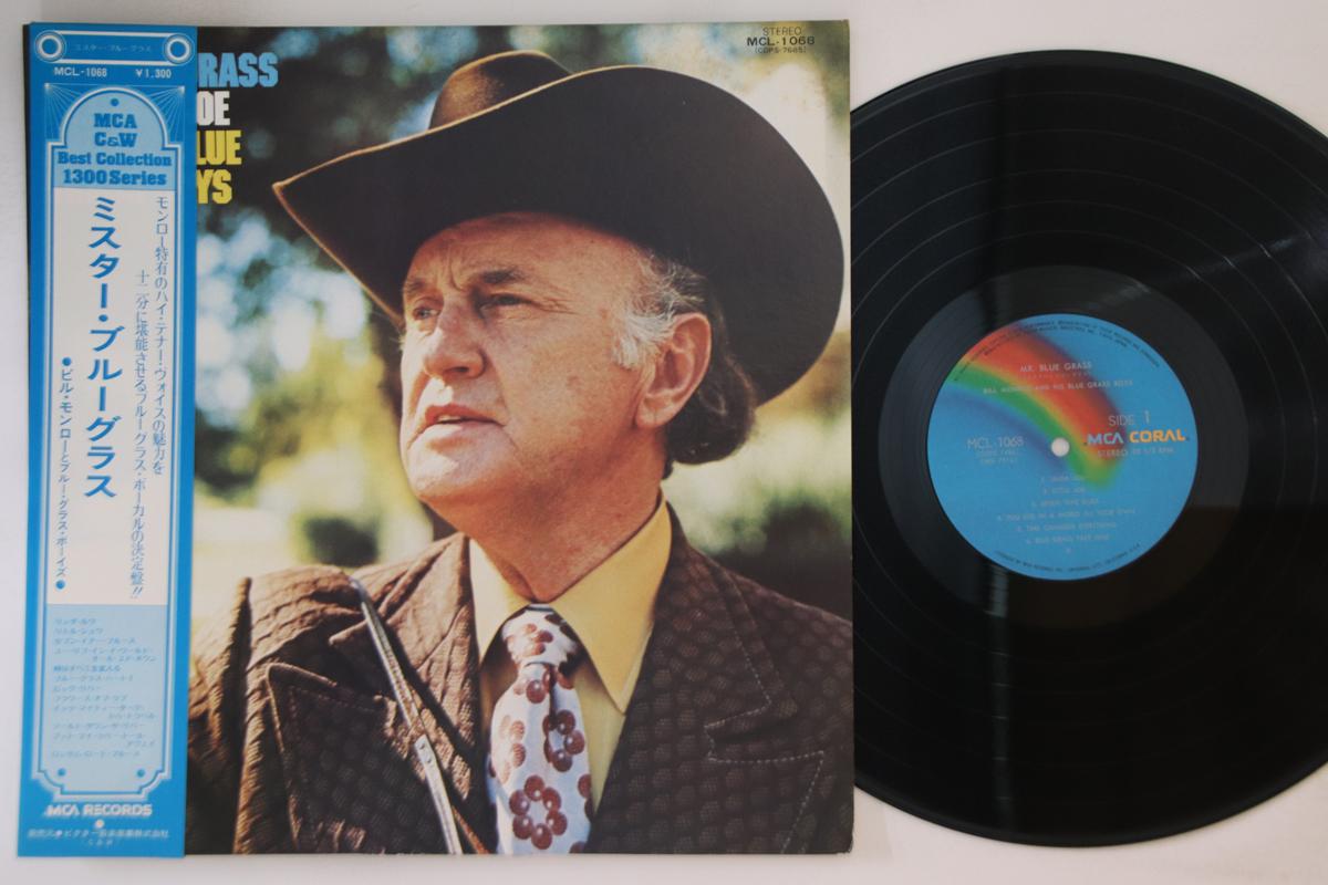 

LP Record BILL MONROE Mr. Blue Grass MCL1068 MCA CORAL 1975 Japan Obi CountryFolk Used