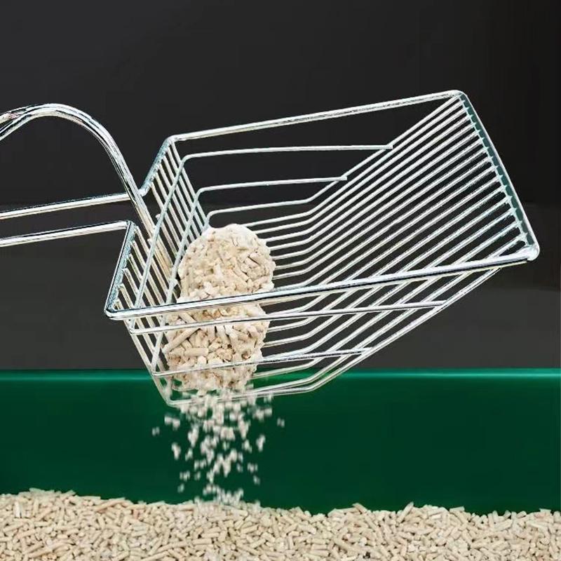 Dung Shovel Pet Cleaning Tool Cat Litter Spoon Stainless Steel Durable Handle