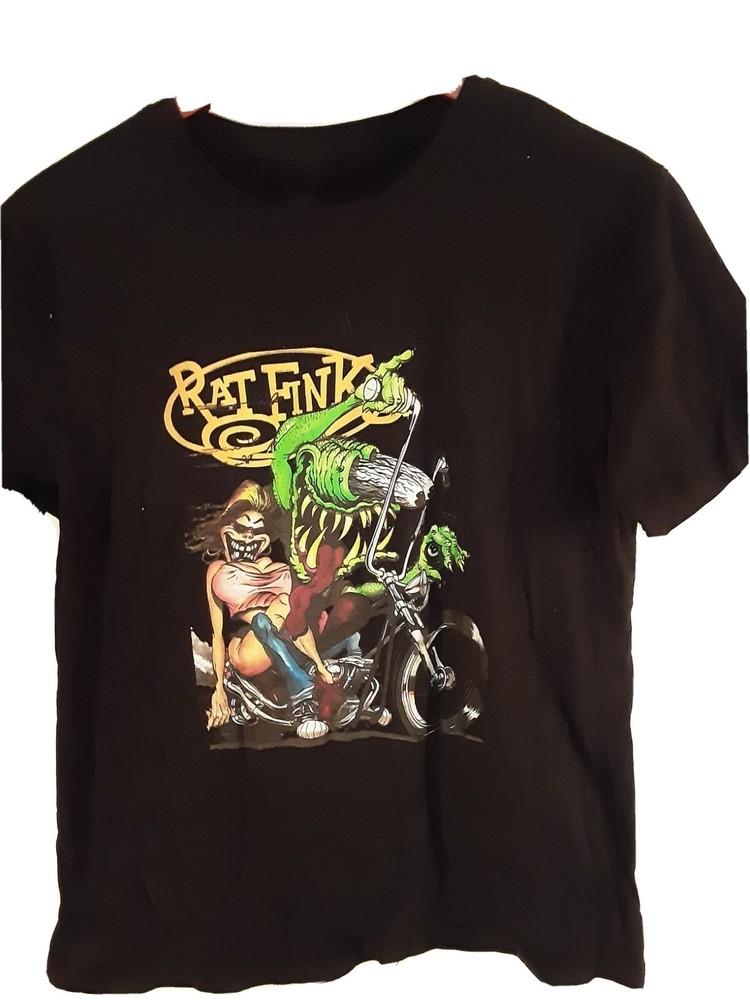 Rat Fink and Rat Babe on a motorcycle T-shirt S to 5XL ZL336 Unisex T-Shirt XXL