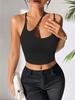Casual Tank Top Irregular Collar Crop Tops Women Summer Camis Solid Color Camisole Fashion Tube Female Sleeveless Cropped Vest Y2K Clothes