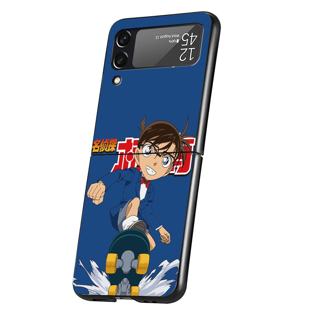

Anime Conan Cover Phone Case For Samsung Galaxy Z Flip 7 6 5 4 3 5G Flip7 Flip6 Flip5 Flip4 Flip3 Black Fundas Shell Galaxy Z Fl Samsung Z Flip 6