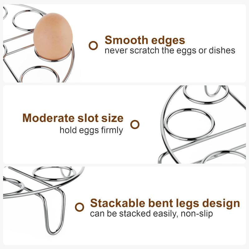 Two layers Stainless Steel Egg Steamer Household Boiled Egg Tray Waterproof Steaming Rack Egg Storage Racks Kitchen Accessories