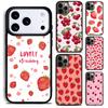 Pink Cherries Cherry Strawberry Phone Case for iPhone 17 16 15 Pro Max Air 14 13 12 11 Plus Shockproof Capa Cover