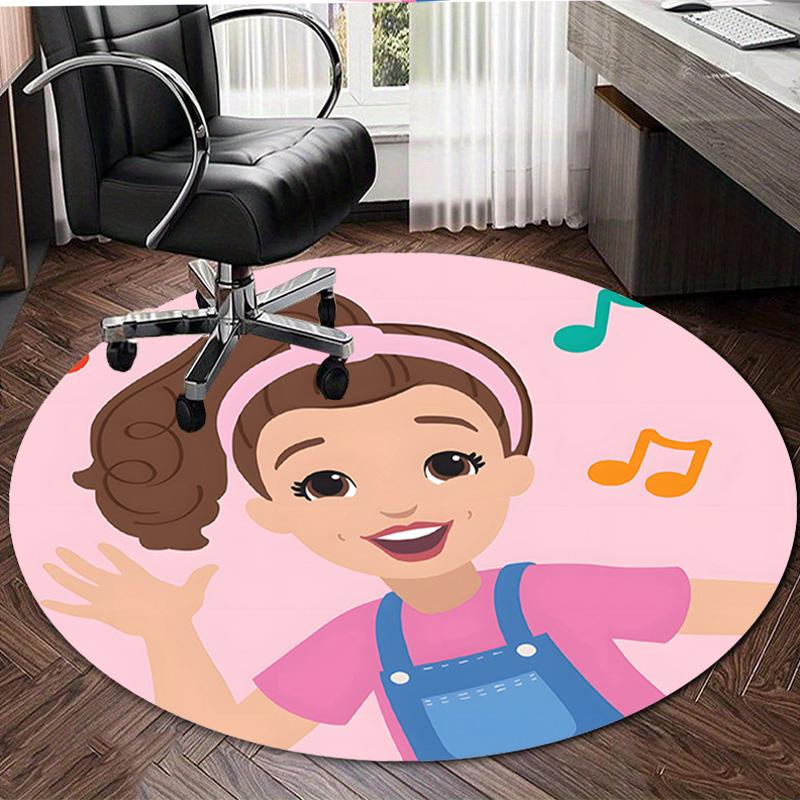 1pc Ms Rachel4 Design Printed Area Round Carpet for Bedroom Living Room Home Decor Rugs Mat Non Slip Mat Rug for Bedside