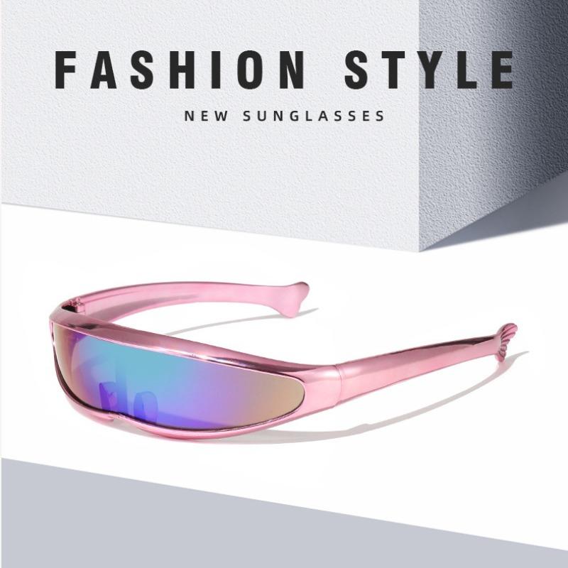 Futuristic Cool Personalized Electroplated Sunglasses Women Men   Steampunk Goggles Rave Party Glasses   Uv400