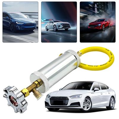 Automatischer Ölzusatzinjektor R12R R134A 1/4 Zoll SAE Flüssigkraftstoffinjektor Flüssigkeitskühlmittel Füllrohr Klimaanlage Auto Öleinspritzung