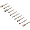20pcs Diamond Burrs Set, 1/4 inch/6mm Shank, 120 Grit, Diamond Carving Bits Mounted Points, Grinding Burrs, 5pcs Diamond Burr Set - 1/4" Shank, 50