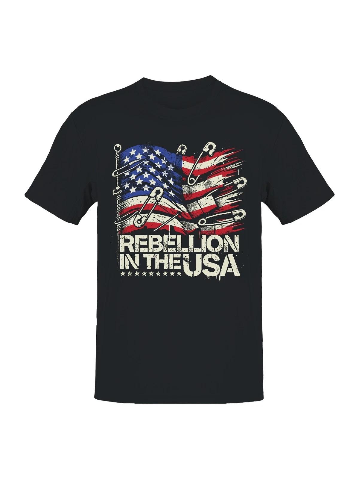 American Flag Alteration Art Men s T-shirt 4XL