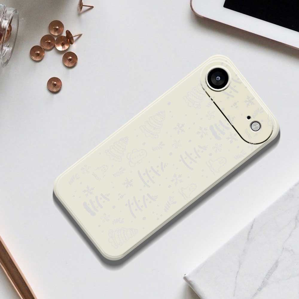 For iPhone 17 Air Case Snowflake Gingerbread Pattern Printing Straight Edge TPU Phone Back Cover