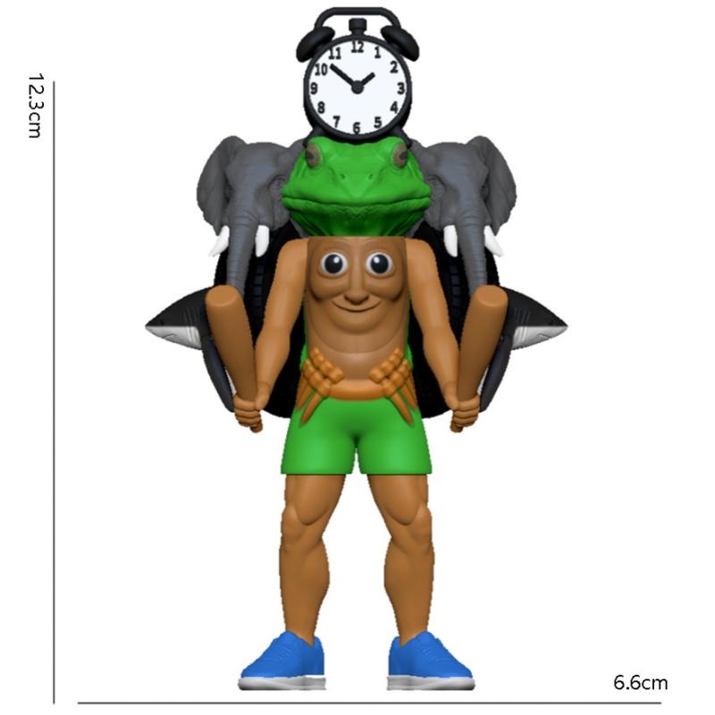 Figurine Rechin Tungtungsahur Figurină Păpușă Amuzantă Decor de Birou Tralalero Tralala Figurină Articulată Mobilă Jucărie Imprimată 3D