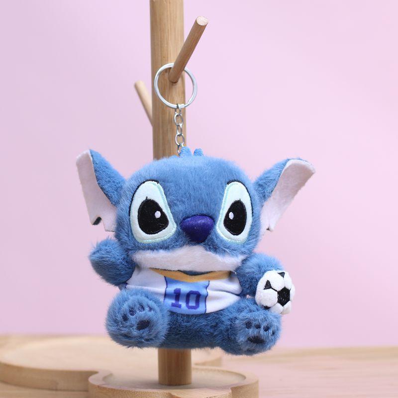 

Плюшевый брелок Stitch с мягким коротким ворсом для детей и коллекционеров SoccerDarkBlue
