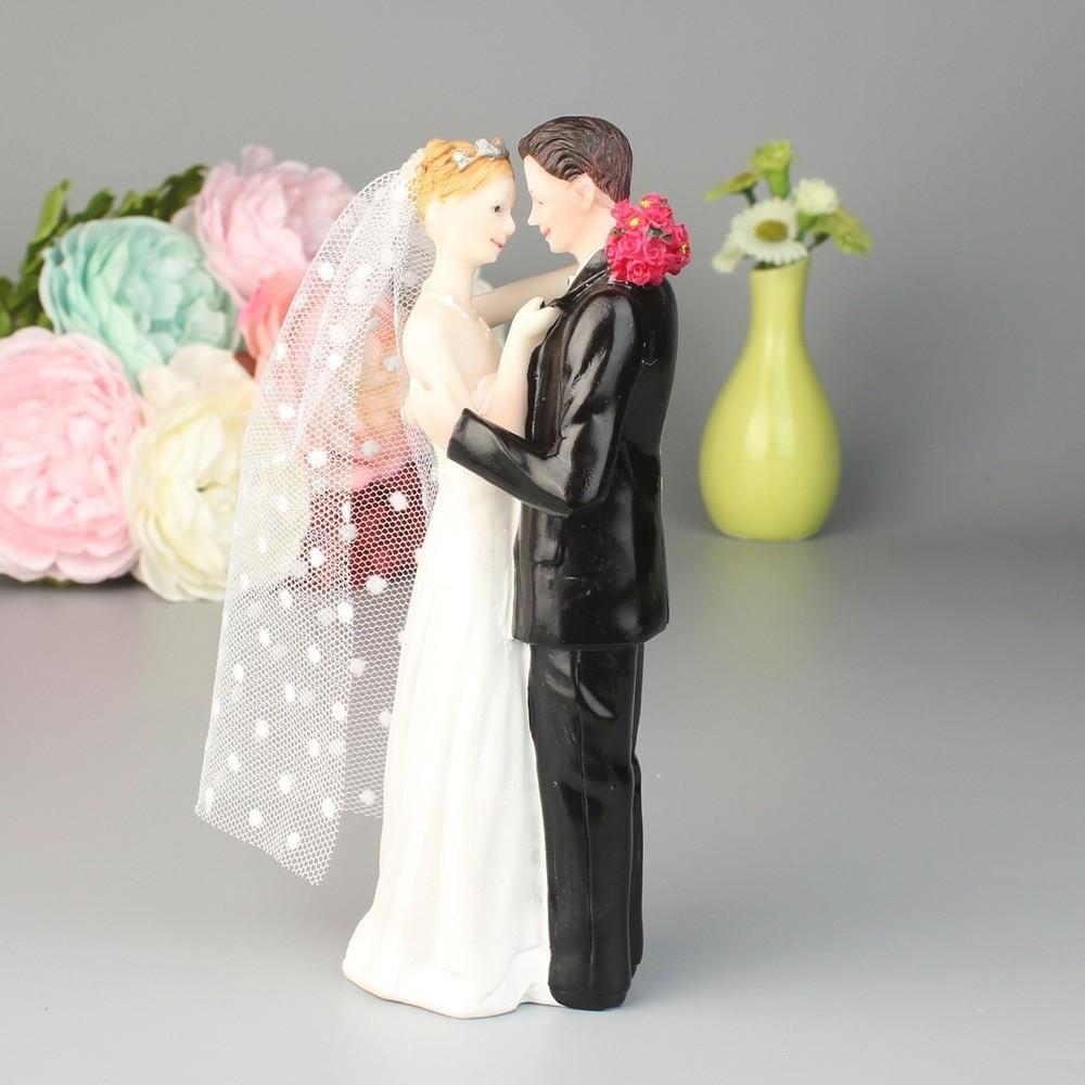 Resin Couple Wedding Cake Topper Elegant Design Bride Groom Figurine  Wedding Party