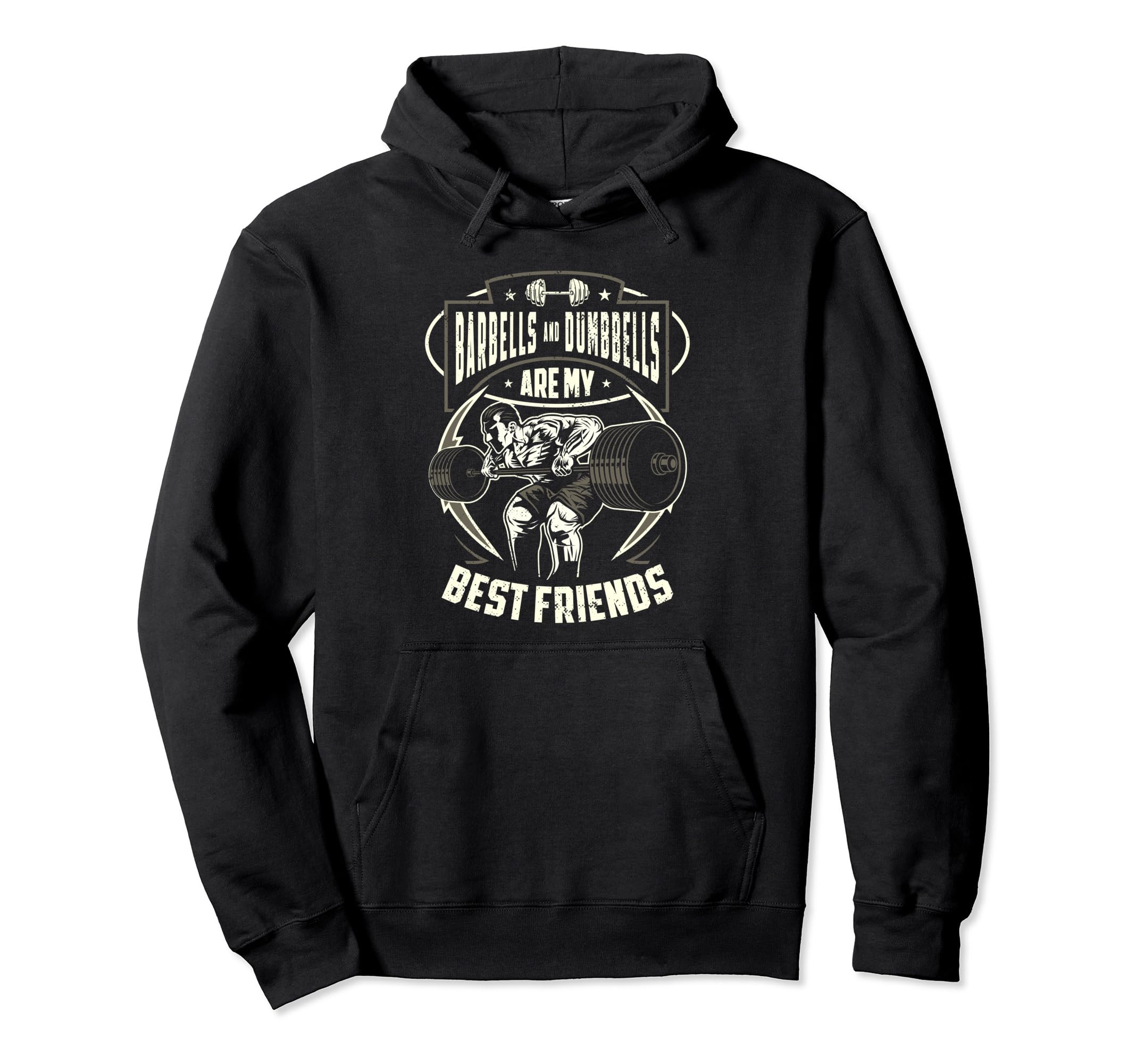 

Barbells and Dumbbells My Best Friends | Gym Weightlifting Hoodie
