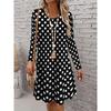 Easy Fashion Elegant Casual Vacation Abstract Painting Polka Dot Graphic All-Over Print Breathable Round Neck Long Sleeve T-Shirt Dress