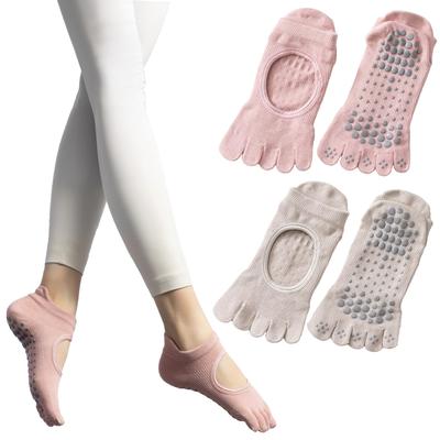 GOKEI Yoga and Pilates Grip Long Moderate Perfect for and Hot and Ecru and Cheek Women's Socks, Antibacterial, Odor-Resistant, Non-Slip, Socks, Socks,