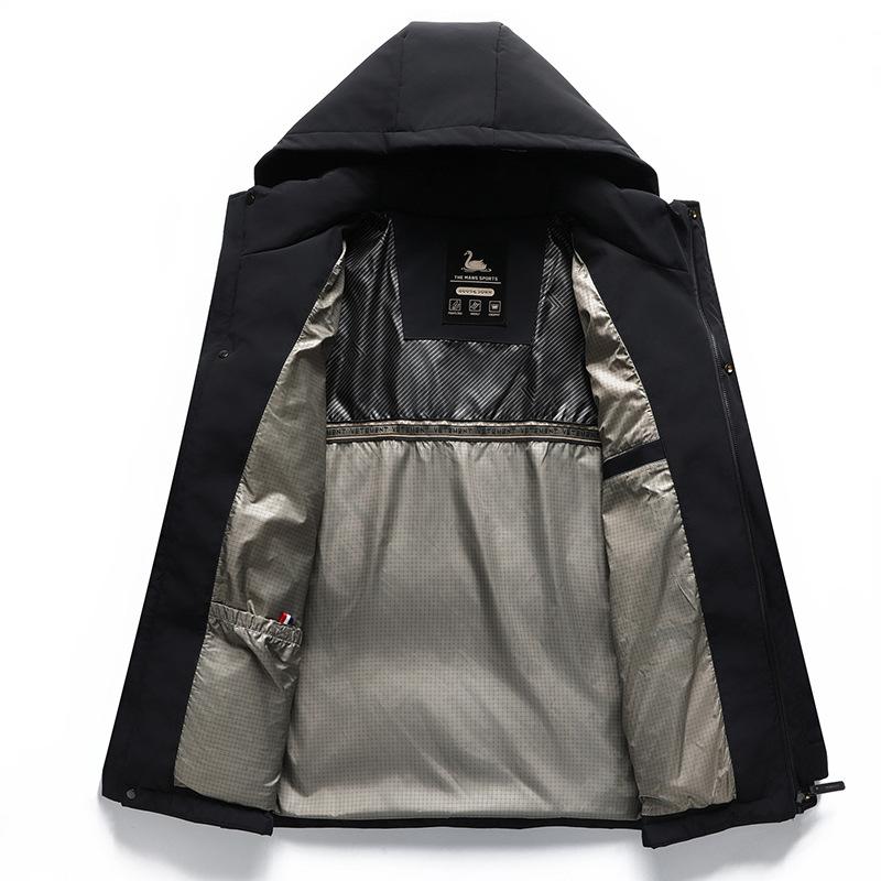 Winter Men's Hooded Down Jacket In Detachable Hat Collar Down Jacket Men's Jacket