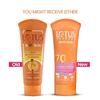 Protecție solară Lotus Herbals SPF 70 PA++ | Nuanțată | Luminozitate instantanee | Non grasă | Rezistentă la transpirație și apă | Toate tipurile de piele | 60g