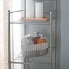2 Pack Decorative Plastic Storage Baskets Portable Lightweight with Handles Home Office Toy Magazine Closet Organization