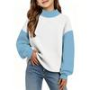 Kids Casual Printed Raglan Long Sleeve Lightweight Sweatshirt for Everyday Wear