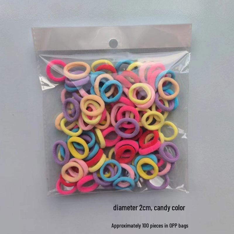 2cm Hochelastische Haargummis für Kinder - Sanfte, kleine Handtuchringe für Mädchen und Babys, Haarschonende Gummibänder