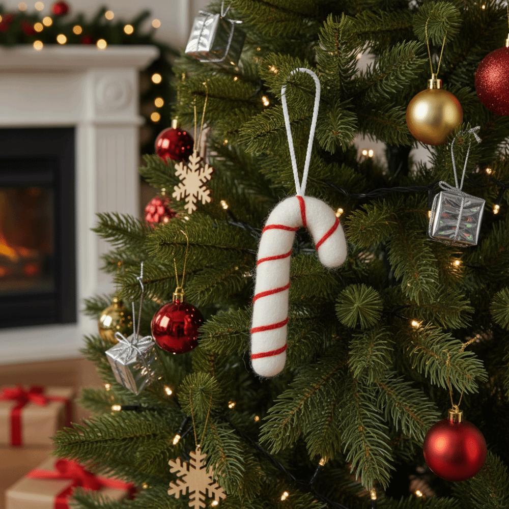Striped Design Christmas Candy Cane Pendants Xmas Tree Hanging Candies Home Decoration