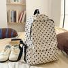Minimalist Polka Dot Backpack Sweet Student School Bag Y2k Bow Rucksack  Daily