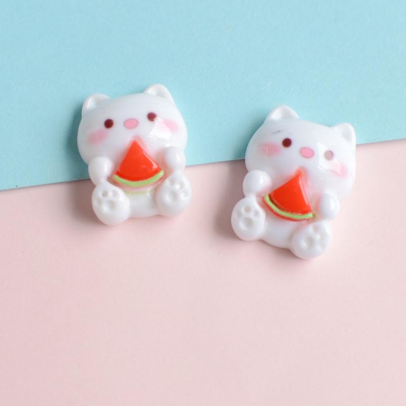 

10Pcs New Mini Cute 20*20mm Cartoon Cat Series Flat Back Resin Scrapbooking DIY Jewelry Craft Decoration Accessorie