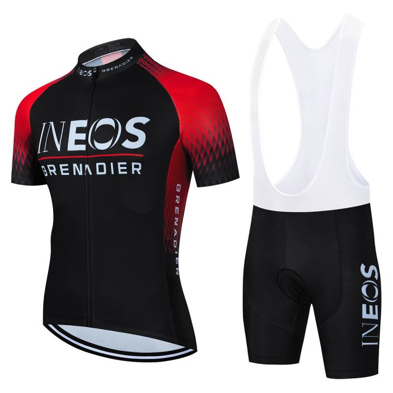 Mens Cycling Jersey Set Breathable Short Sleeve Road Mountain Bike Apparel Sportswear