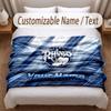 Leeds Rhinos Bedruckte Flanelldecke Benutzerdefinierter Name Text Weiche Warme Decke für Schlafzimmer Feiertagsgeschenk