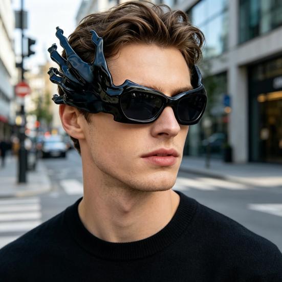 Monsters Hands Sunglasses Novelty Futuristic Sunglasses Lightweight Funny Hands Glasses with UV400 Mirror Lenses Gift for Men Women