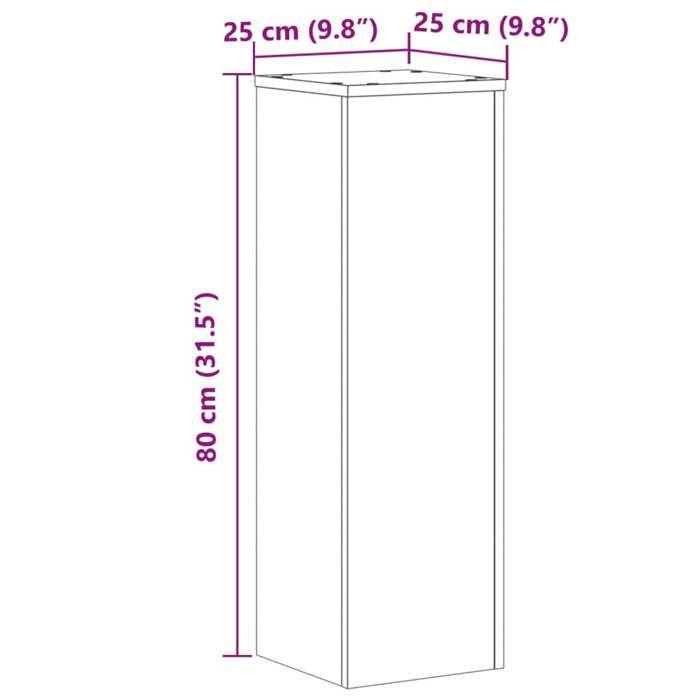 VidaXL Supports pour plantes 2 pcs vieux bois bois d'ingénierie, support de fleurs, support de pot de plante, support de 852949