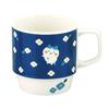 Chiikawa Official Licensed Hachiware Mug, Wooden Gift Box Included, Large Size 340ml, Approx. 9 x 9cm Diameter, Flower Garden, Women's Gift, Birthday