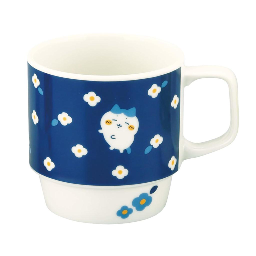 Chiikawa Official Licensed Hachiware Mug, Wooden Gift Box Included, Large Size 340ml, Approx. 9 x 9cm Diameter, Flower Garden, Women's Gift, Birthday