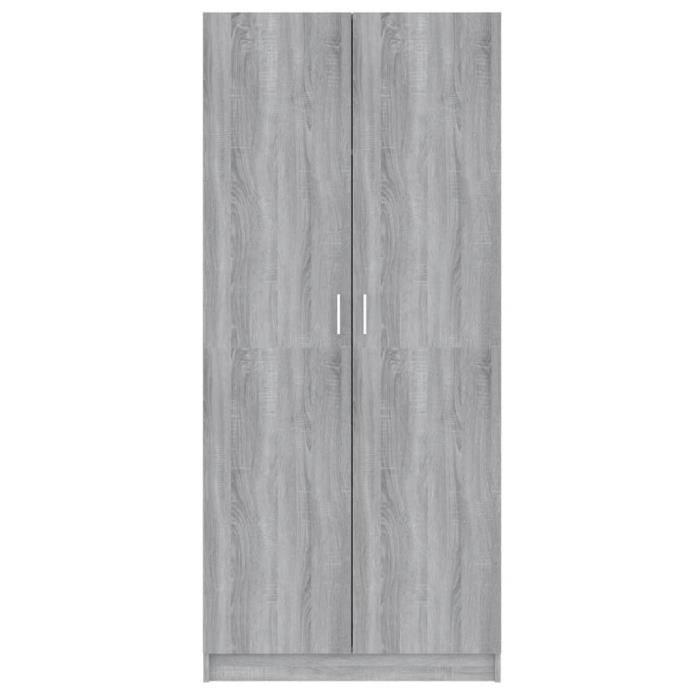 VidaXL Wardrobe Sonoma Grey 80x52x180 Cm Engineered Wood 815352