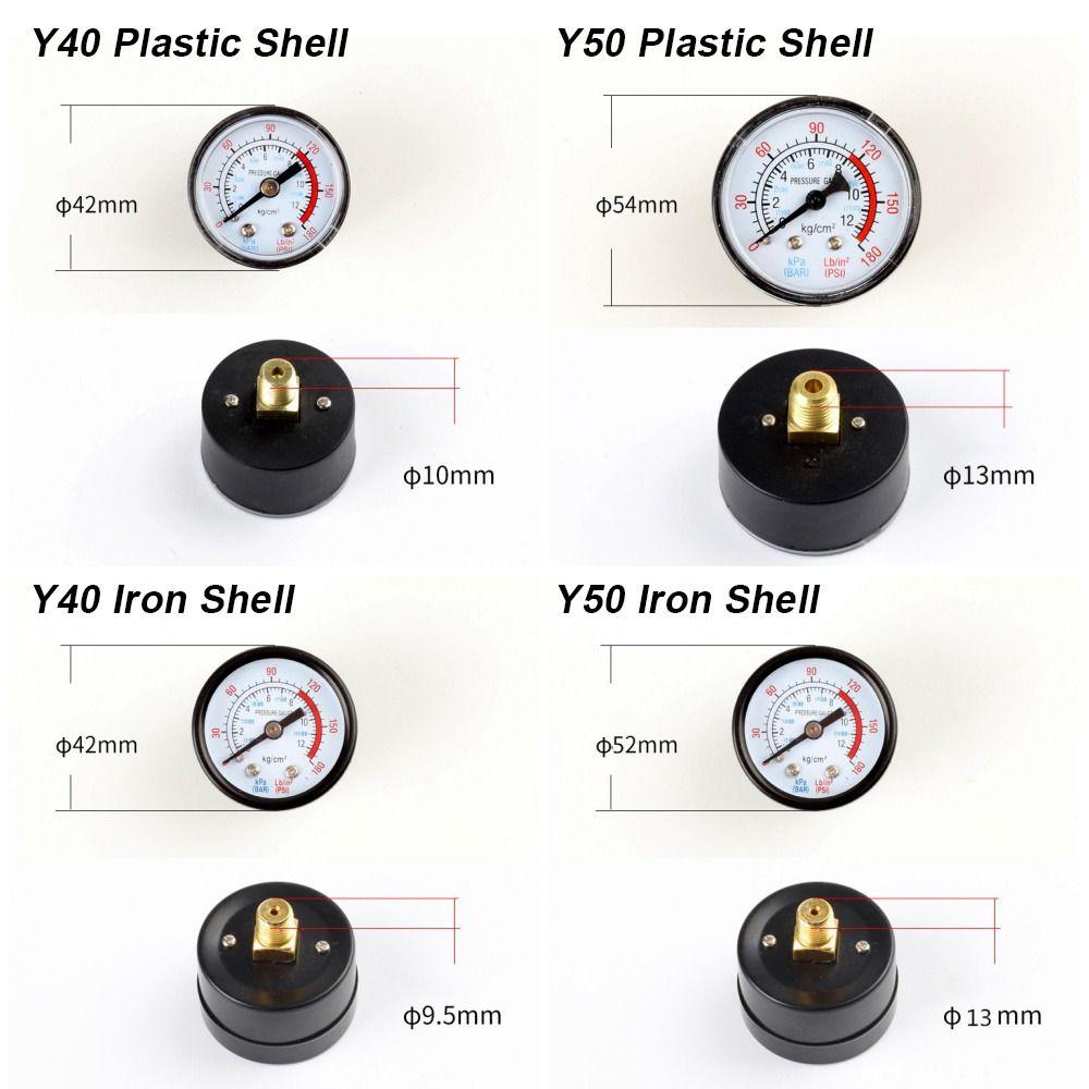 1Pcs 0-180PSI Pressure Gauge Air Compressor Pressure Regulator  Power Tools Replacement Accessories