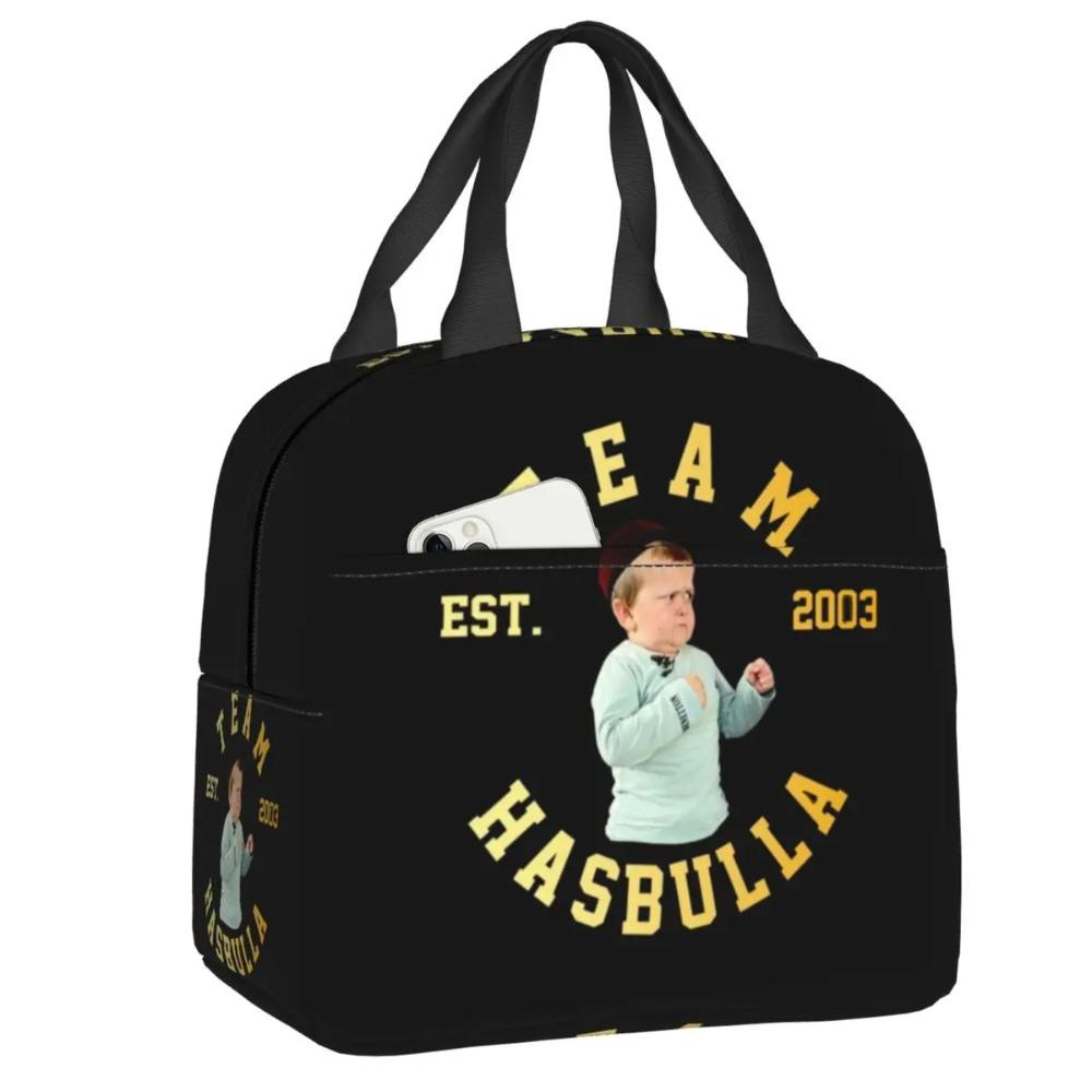 Custom Hasbulla Magomedov Portable Lunch Box Women Leakproof Thermal Cooler Food Insulated Lunch Bag Office Work