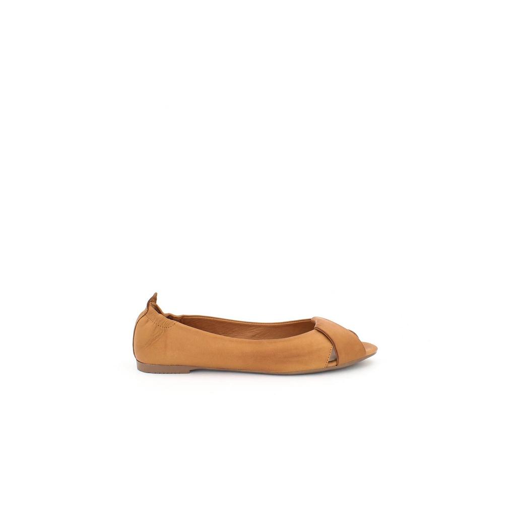 Chaussures décontractées en cuir véritable marron pour femmes