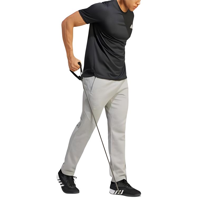 Adidas Game And Go Small Logo Training Comfortable Knitted Sports Pants Men Pants Medium-Gray IM1765