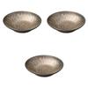 Set of 3 Gold Crystal Bowls X Medium Serving Bowls by Setomonohonpo High-Footed [23.5 5.5 Cm]