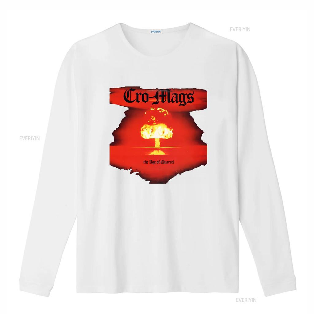 CRO MAGS The Age of Quarrel Print T-Shirt für Herren Rockband-Stil vintage gewaschen Lässig Stilvoll Grafik Streetwear Bequem