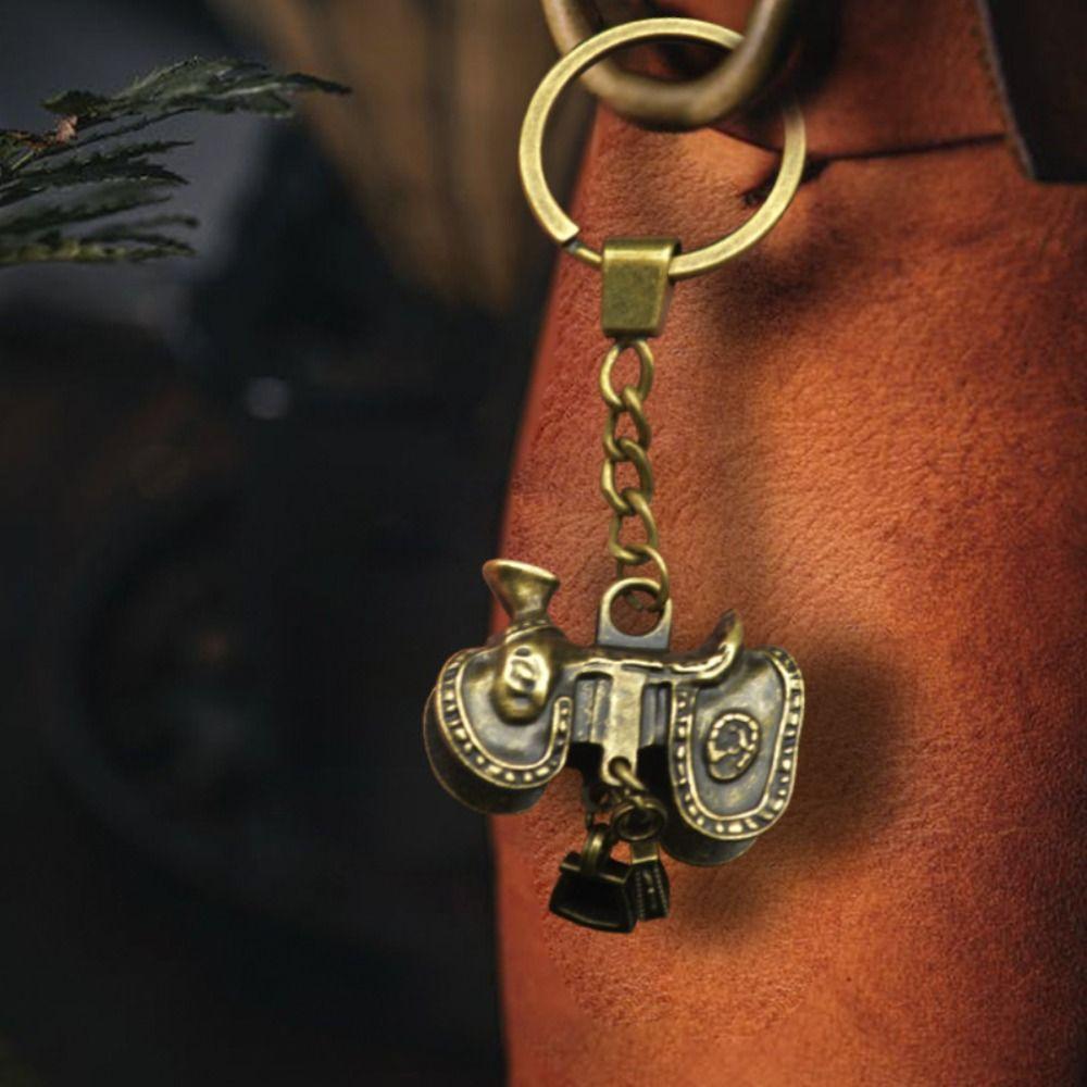 

Bags Car Keys Decors Horse Saddle Keychain Ornament Car Key Chain Women Men