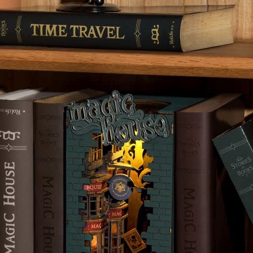 Tsukurundesu® 3D Wooden Puzzle Book Nook Series (Magic House) with Japanese Instructions