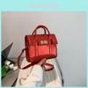 Chic Pu Leather Handbag Trendy Street Style Medium Box Bag For Daily Use Gold Color