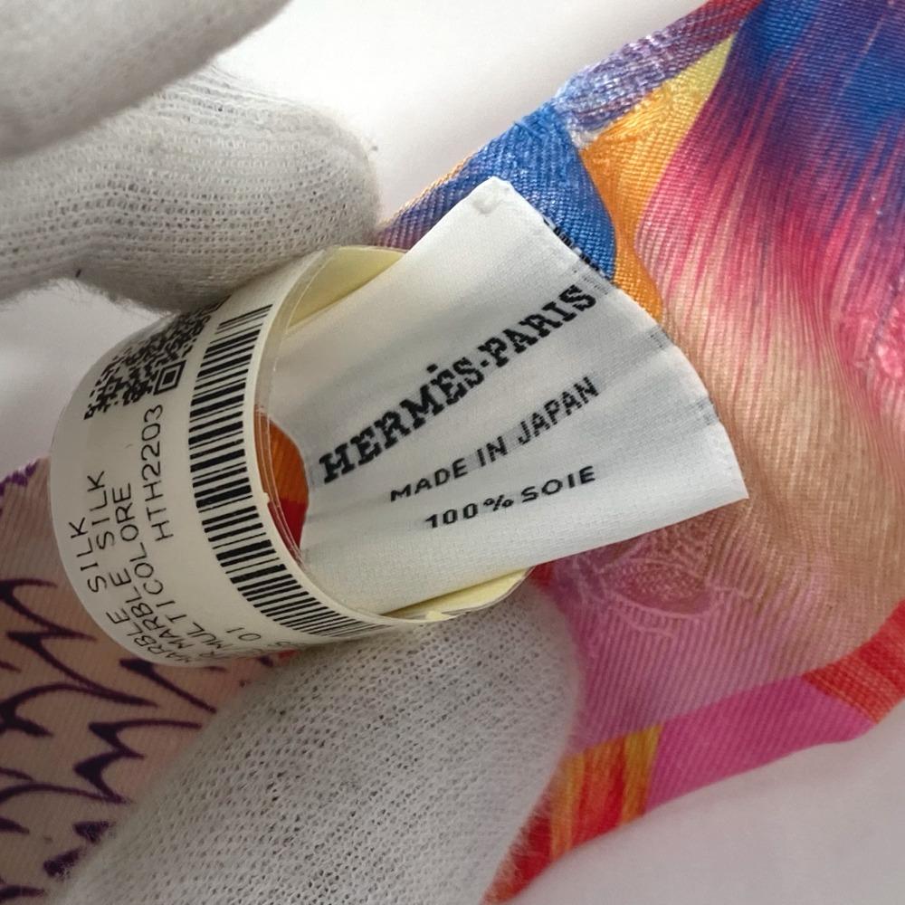 HERMES Twilly Twilly Kyoto Marble Scarf silk Multicolore Unused