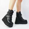 Slope Heel Short Boots for Women In Autumn and Winter 2025 New Thick Soled Plus Size Fashionable Short Boots for Women