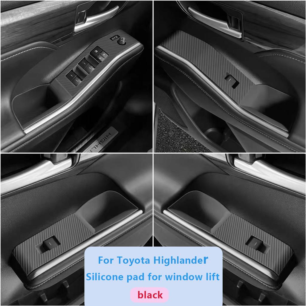 For Toyota Highlander Car Interior Accessories Decoration Center Console Silicone Mat Door Armrest Pad  Interior Upgrade