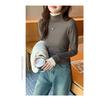 Lace Patchwork Half High Neck Base Sweater for Women, Autumn and Winter Thread Slim Fit Sweater, Lace Knit Sweater, Inner Top