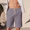 Pantalones Cortos para Gimnasio y Uso Casual para Hombre, Corte Holgado con Borde Curvo, Cordón Atlético Bolsillos para Comodidad Durante Todo el Día, Cintura Elástica para