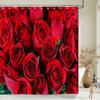 Rurality Fresh Flowers Wall Shower Curtains Bathroom Shower Curtain 3D Fabric Bath Curtain With Hooks Waterproof Bath Screen
